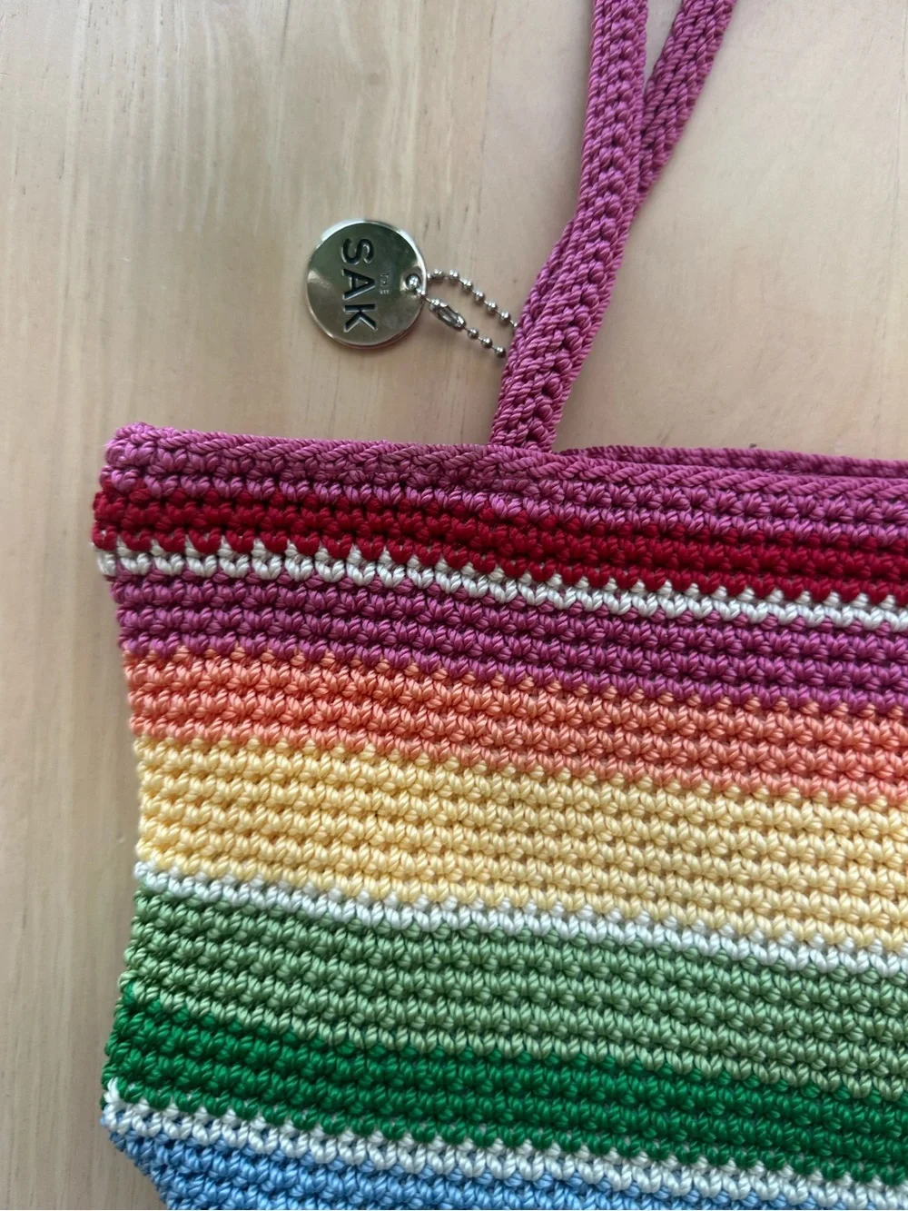 The Sak Rainbow Crochet Shoulder Bag